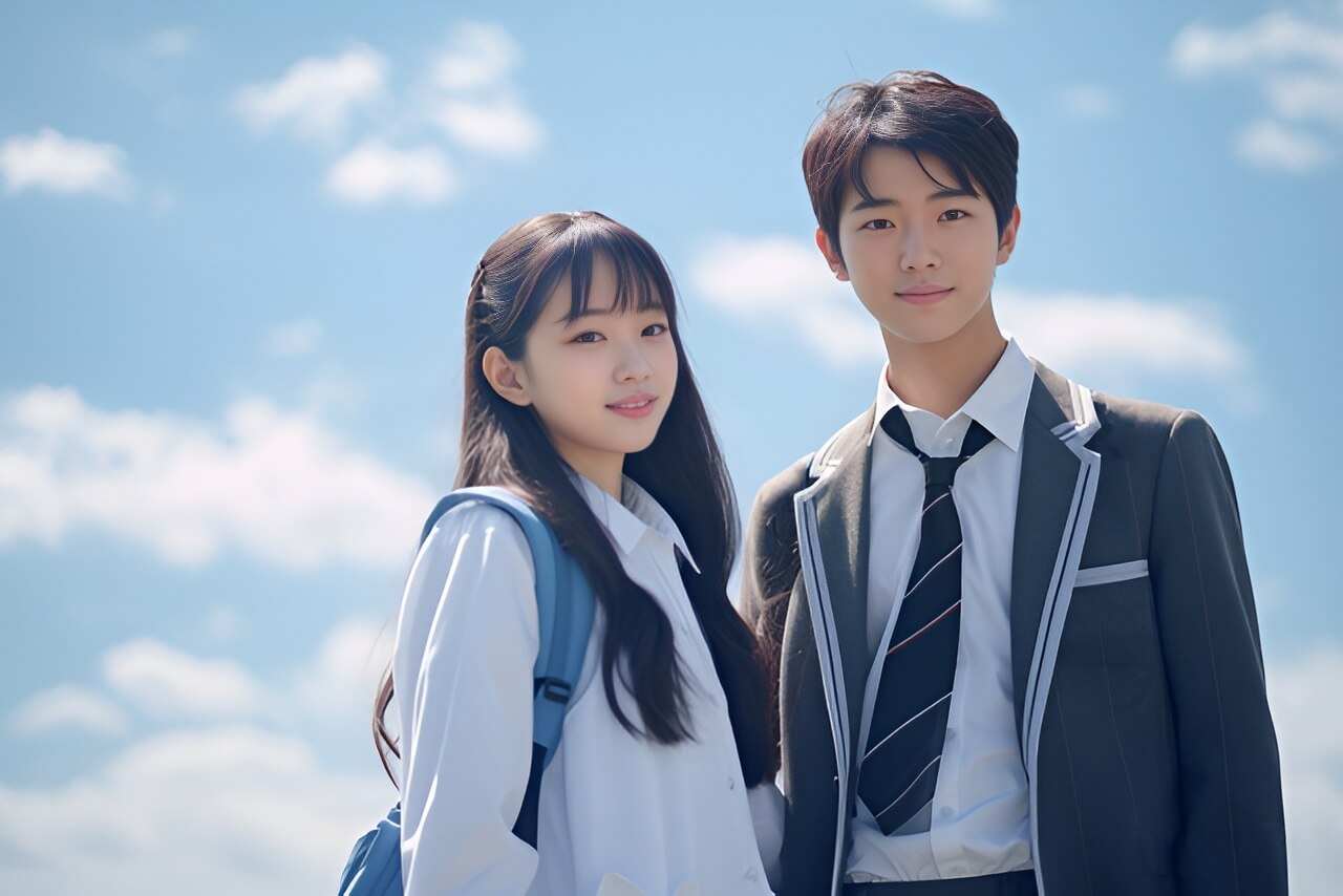 制服の男女
